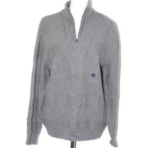 NWOT Chaps 100% Cotton Mens Medium Sweater ¼ Full Zip Neck Thick Winter